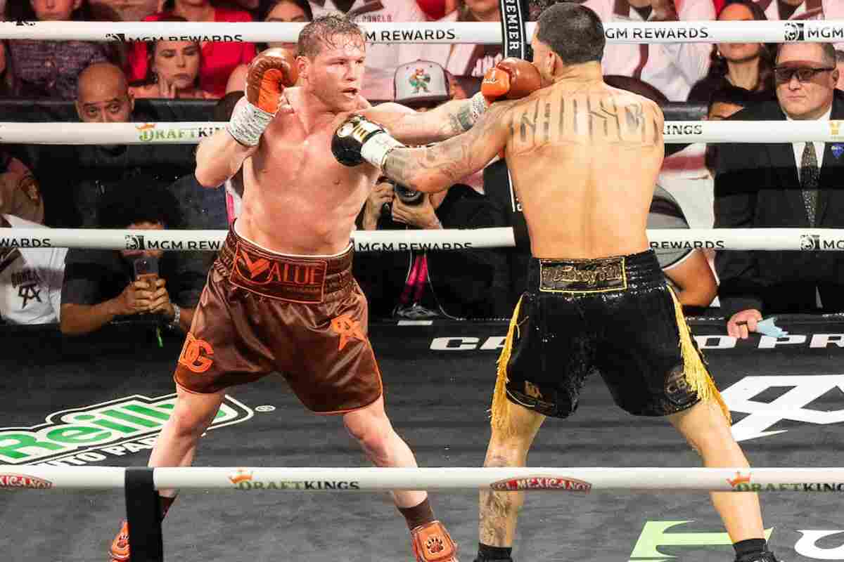 Luta de Boxe no ringue